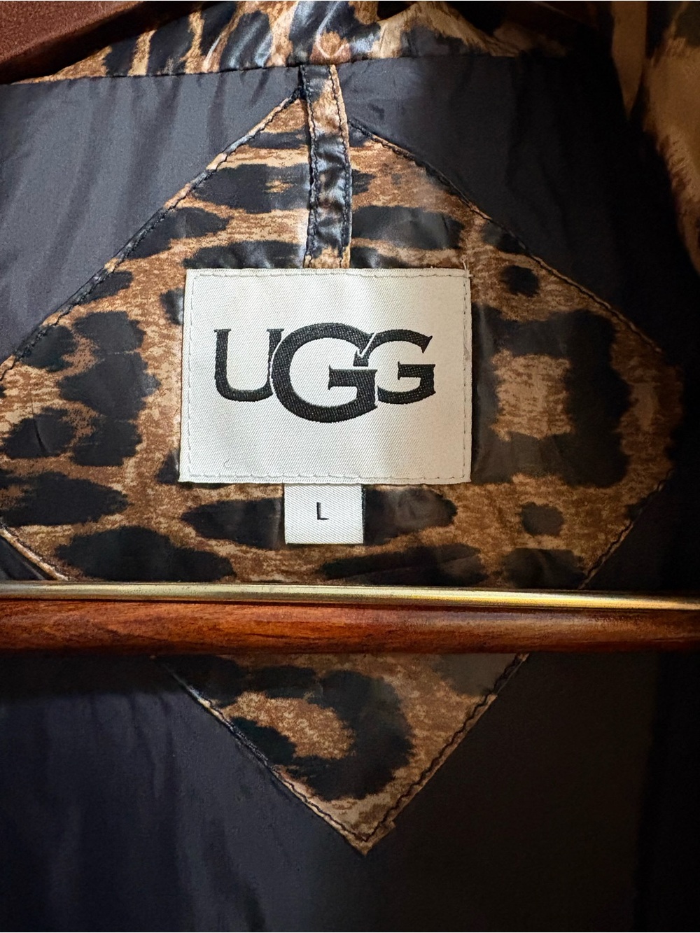 UGG Ozzy Mid-Length Leopard Puffer Jacket - Picture 5 of 6